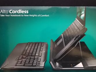 Alto Cordless Notebook Stand w/Cordless Keyboard & USB Hub