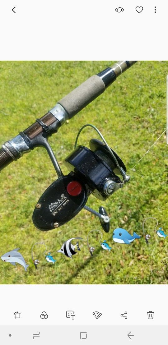 Vintage Fishing Pole Reel Mitchell