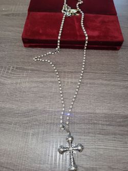 Crystal Cross Pendant Necklace
