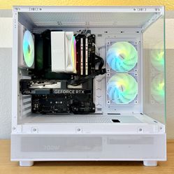 Gaming PC  $0Down Finance Available✅AREA-51 Custom Built Full White🕹Full RGB Set, Ryzen 5/32GB RAM/1TB🖥1 Yr Wrnty‼️ RTX 4060 GPU💥