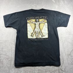 Vintage Chiropractic A Balanced Approach to Better Health Men’s L Faded Black#7A