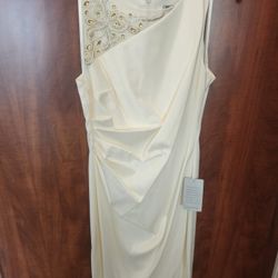 Size 6 Ivory Sleeveless Dress