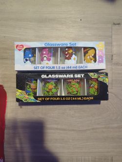 Care Bears and TMNT 4 Set Shotglasses