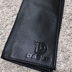 Dabor Black Leather Travel Wallet