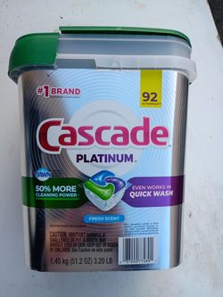 Cascade Platinum ActionPacs Dishwasher Detergent - 92 Count Fresh Scent