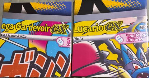Pokemon Mega Gardevoir ex & Mega Lucario ex POSTERS ONLY 39"x27"