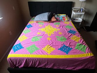 Queen size bed and mattress