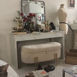Marble Texture Vanity/desk/console Table
