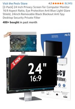 24 inch privacy screen for computer monutir 16:9