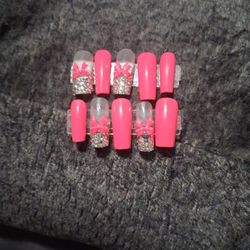 Hot Pink With Bows