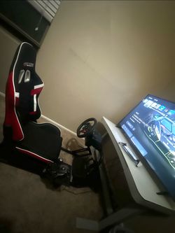 Logitech g29 , Logitech shifter and ares wing racing simulator cockpit