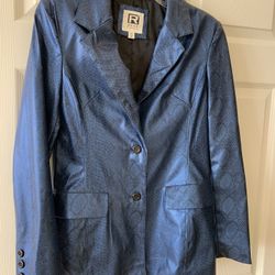 Faux Leather Jacket, Size M