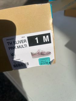Girls Pink Glitter Sneakers Size 1