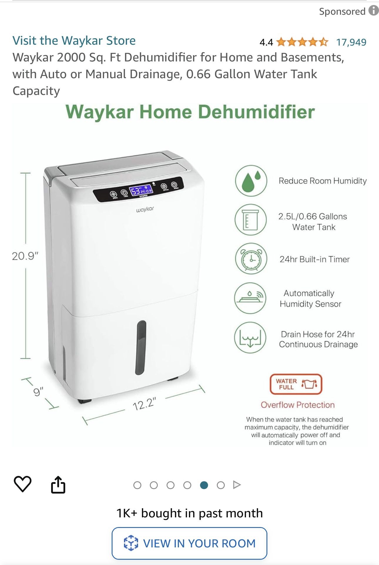 Home dehumidifier used