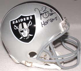 Tim Brown Autographed mini helmet