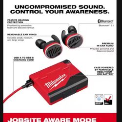 Milwaukee Redlithium Bluetooth USB Jobsire Earbuds 