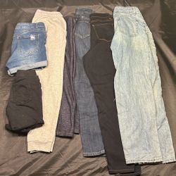 Kids Jeans, Pants & Joggers Bundle – 7–8 Pairs
