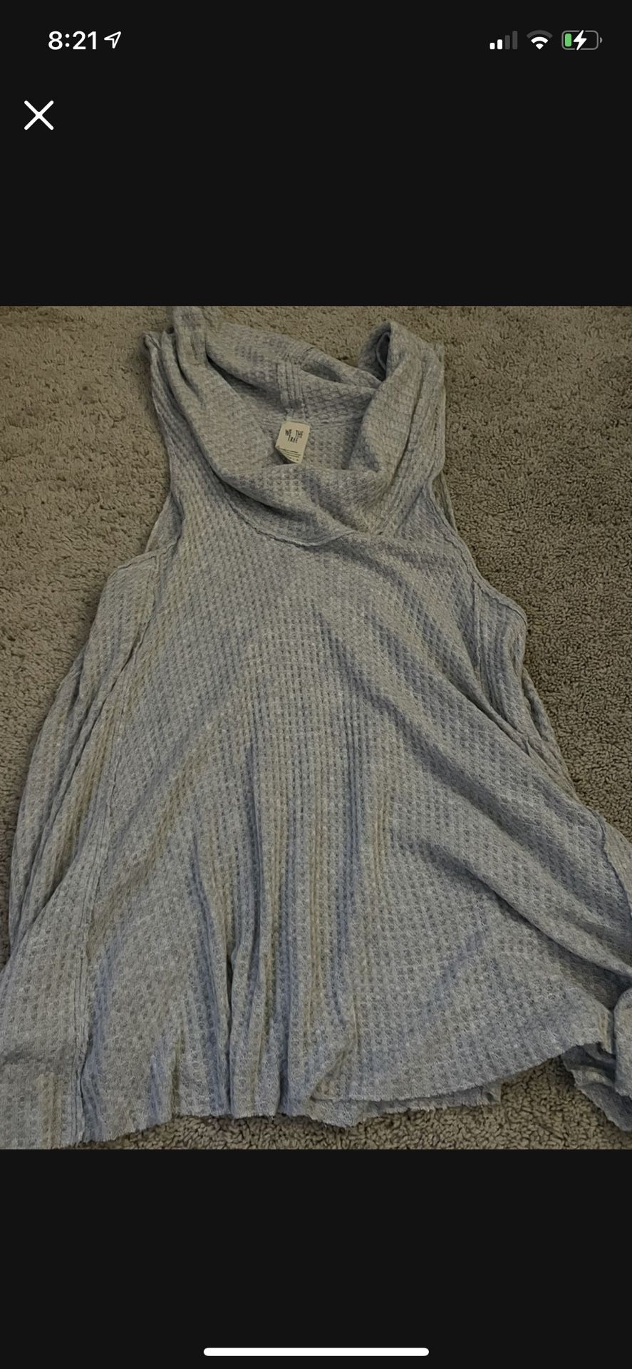 Free People - Light Grey Cowl Neck Tunic
