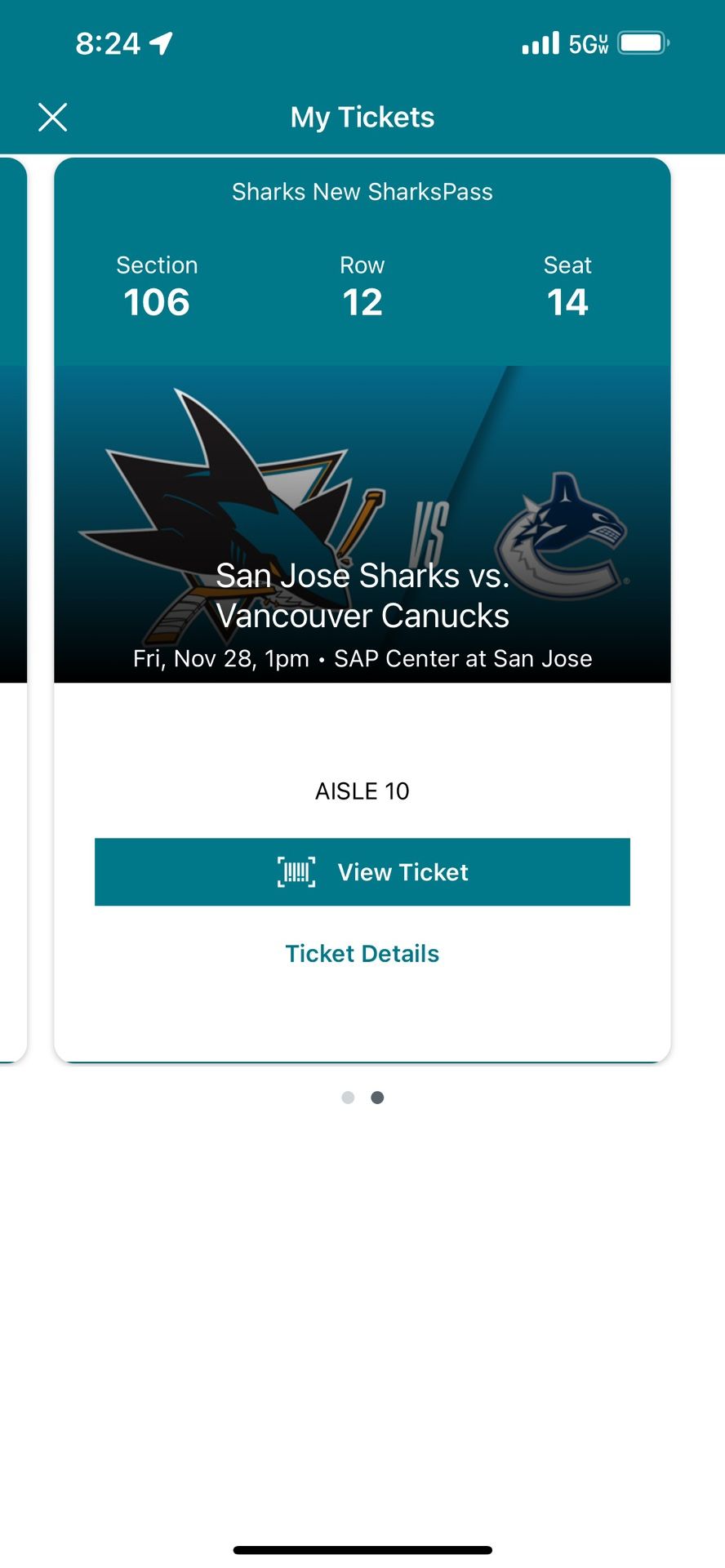 San Jose Sharks vs. Vancouver Canucks — TODAY! 🔥 1:00 PM | SAP Center | Amazing Lower Bowl Seats