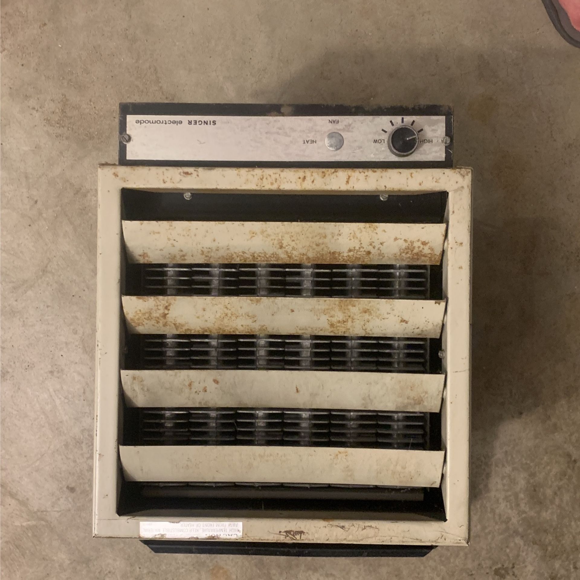Singer Electromode Electric Unit Heater