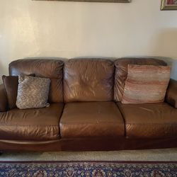 Leather Couch Brown Leather