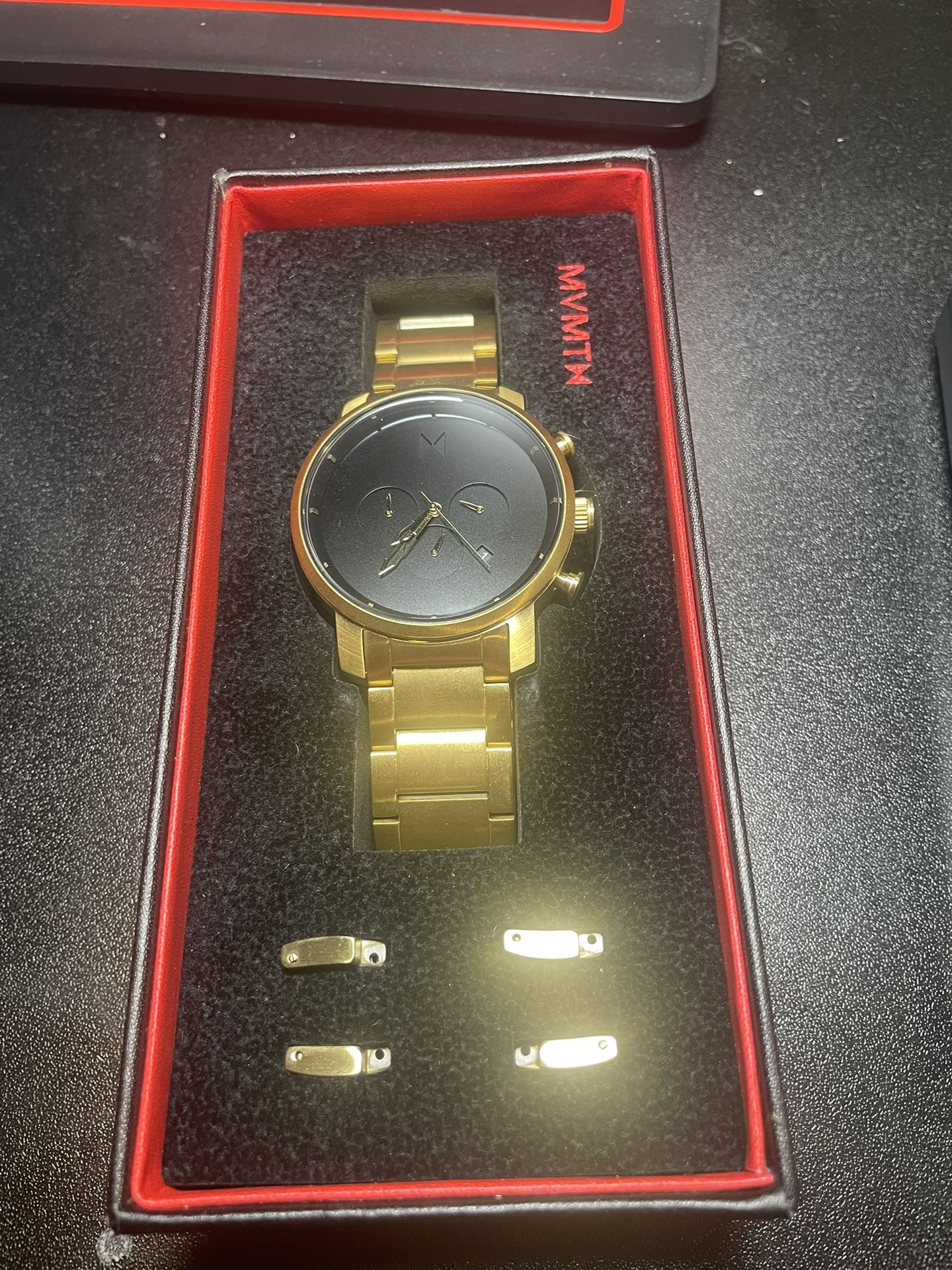 MVMT Chrono Gold Watch Blacktop Stainless Steel Men’s Chronograph 45mm