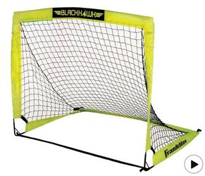 Franklin Sports Blackhawk Backyard Soccer Goal - Portable Pop Up Soccer Nets - Youth -