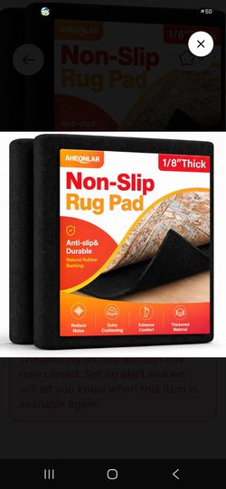 Non slip area rug pad
