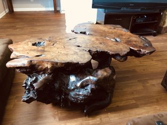 1960s Californian Redwood Burl Coffee Table