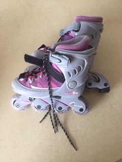 Purple roller blades