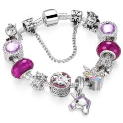 Unicorn charm bracelet size 7.5”