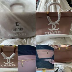 CC mauve tote bag with strap
