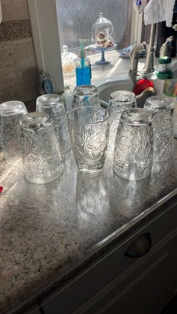 princess house clear fantasia tumbler glasses