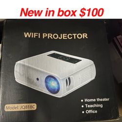 New in box wi-Fi projector $100 firm cash only east Palmdale 