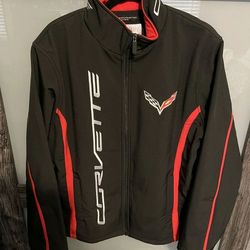 XL Calhoun Sportswear GM Corvette Bonded Polyester Lambskin Leather Softshell Jacket