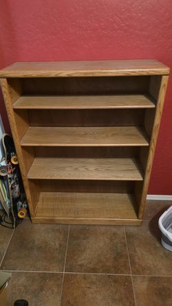 Oak 4 shelf bookshelf