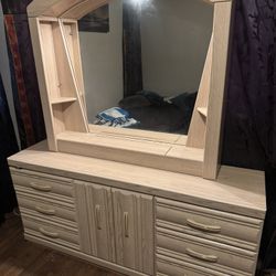 Dresser with mirror