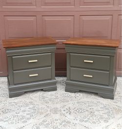 Refinished Emerald Home Furnishings Nightstands – Set of 2