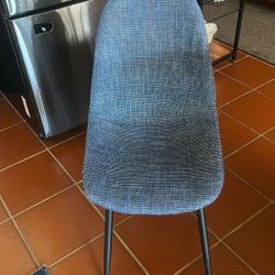 blue mid century modern chair