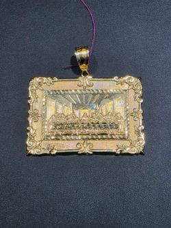 10kt YG Last Supper Pendant.