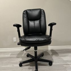 OFM Essentials Black Leather Office Chair
