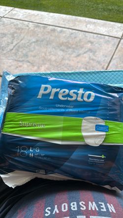 Presto large adult disposable underwear