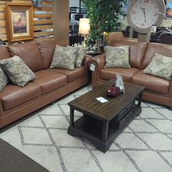  Genuine Leather Sofa And Loveseat