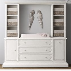 BELLINA  Changing Table Dresser With Laundry Hamper