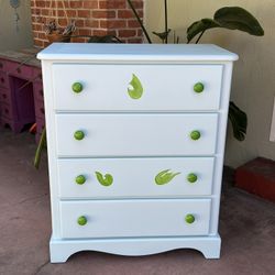 Botanical Wooden Chest Of Drawers