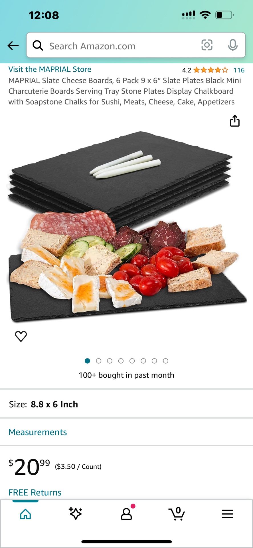 6 Slate Cheese Boards With Chalk