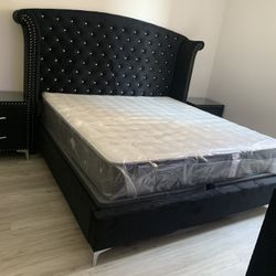 New In Box King Bed Frame With Mattress (Read Description Below)