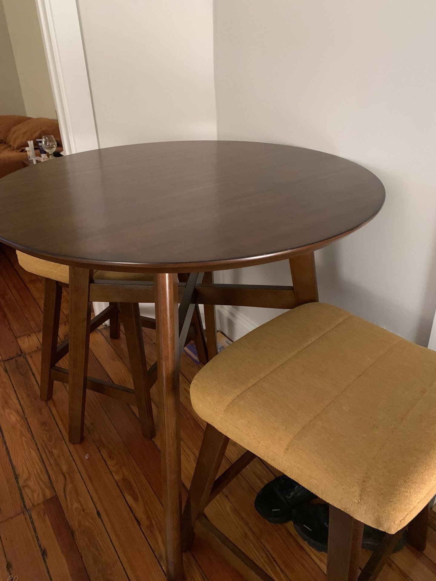 MCM Dining Table With Four Barstools