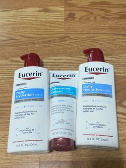 3 Eucerin Lotions
