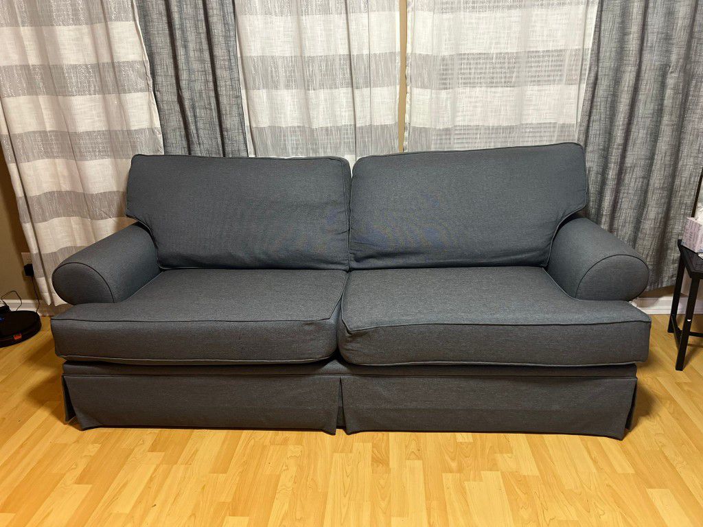 Sofa Couch Blue 91in Width(Moving, Must Go)